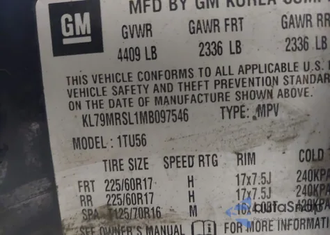 2021 Chevrolet Trailblazer Awd Lt from USA, damaged, VIN KL79MRSL1MB097546